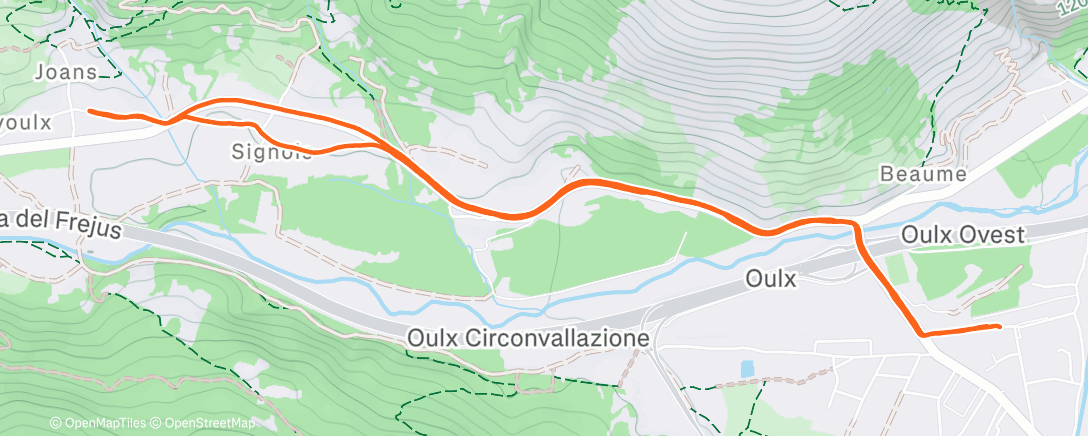 Карта физической активности (Oulx - Savoulx)