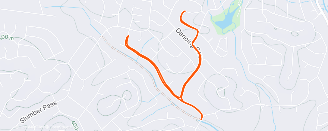 Map of the activity, Morning Run