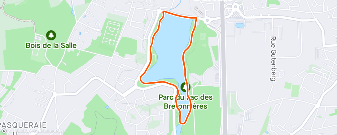 Map of the activity, Run Tri de Joué les Tours