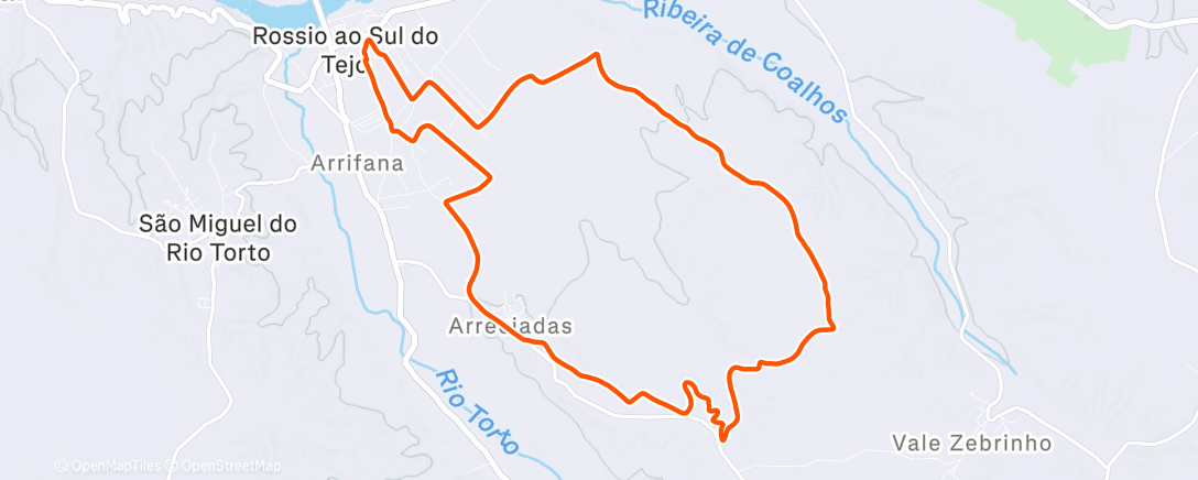 Map of the activity, Morning Mountain Bike Ride