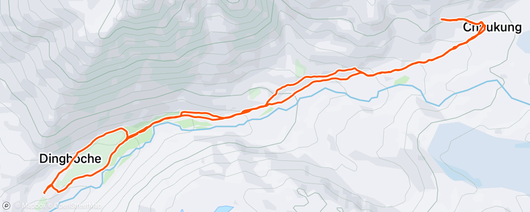 Map of the activity, Morning Hike