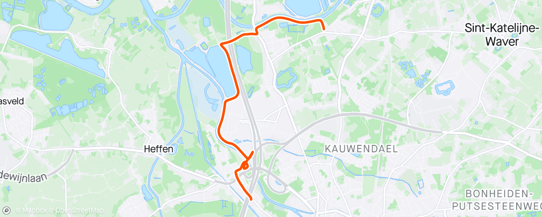 Map of the activity, Ochtendrit op e-bike