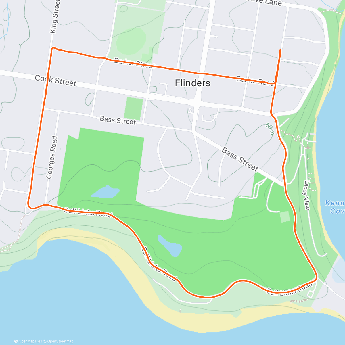 Map of the activity, Run with the old man