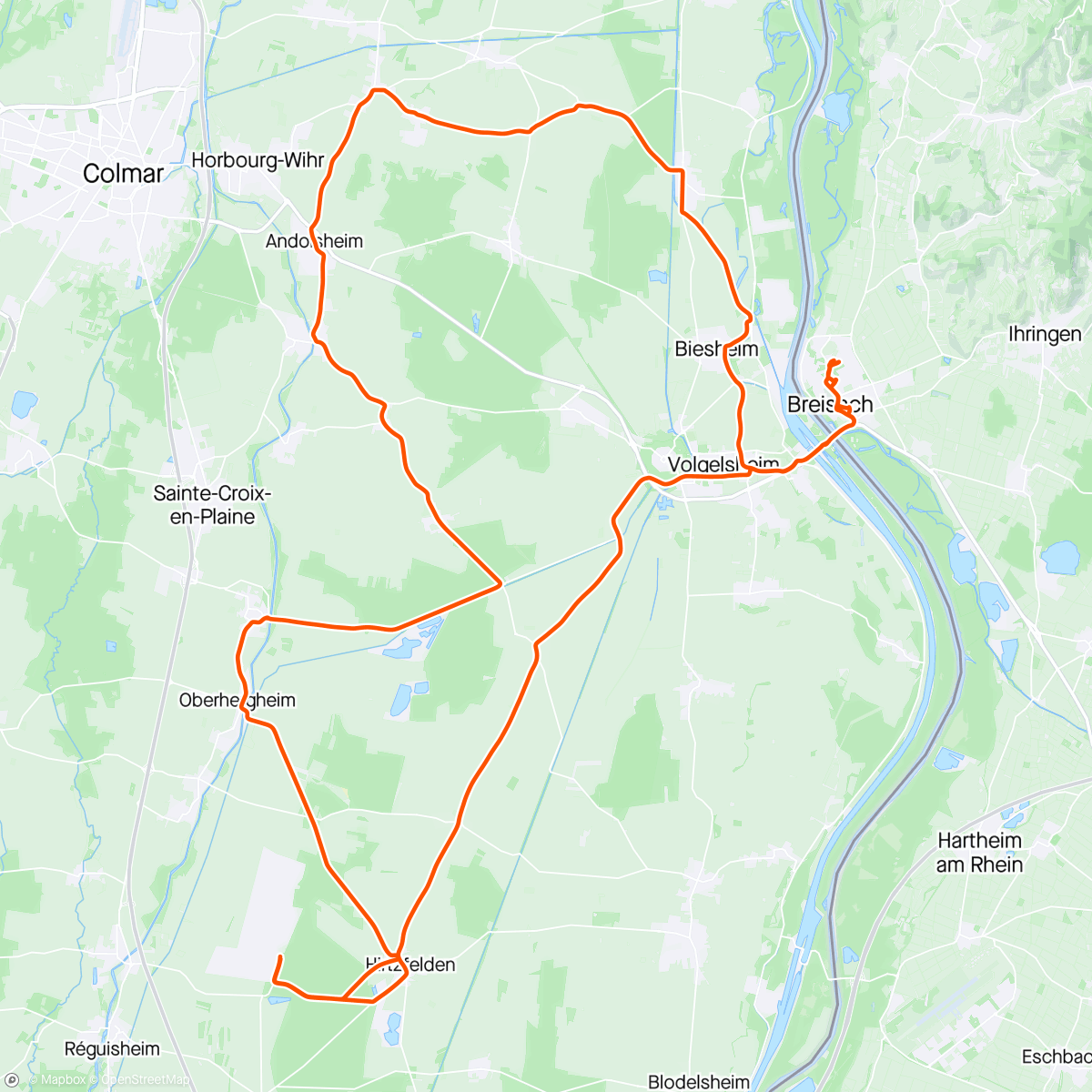 Mapa de la actividad, Rte en plaine d Alsace