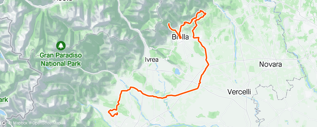 Map of the activity, Giro #2