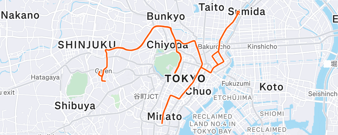 Map of the activity, ROUVY - Tokyo - 42 km | Japan