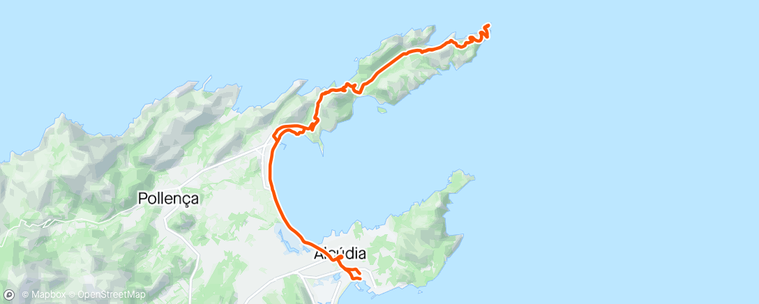 Map of the activity, Cap de Formentor