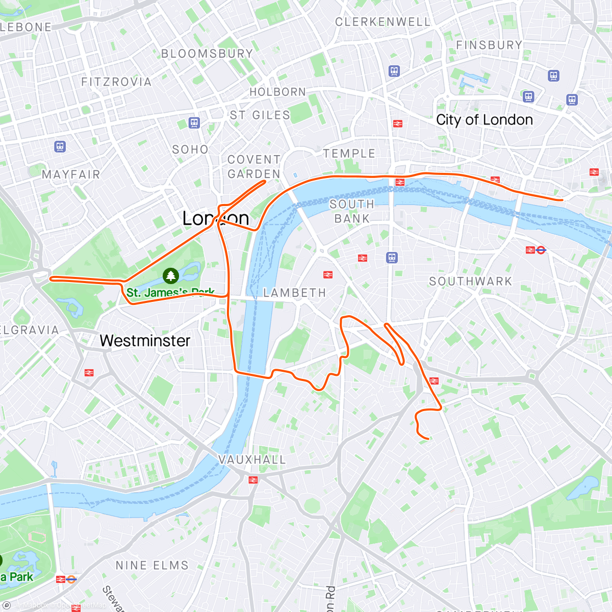 Map of the activity, Zwift - Recovery Spin in London