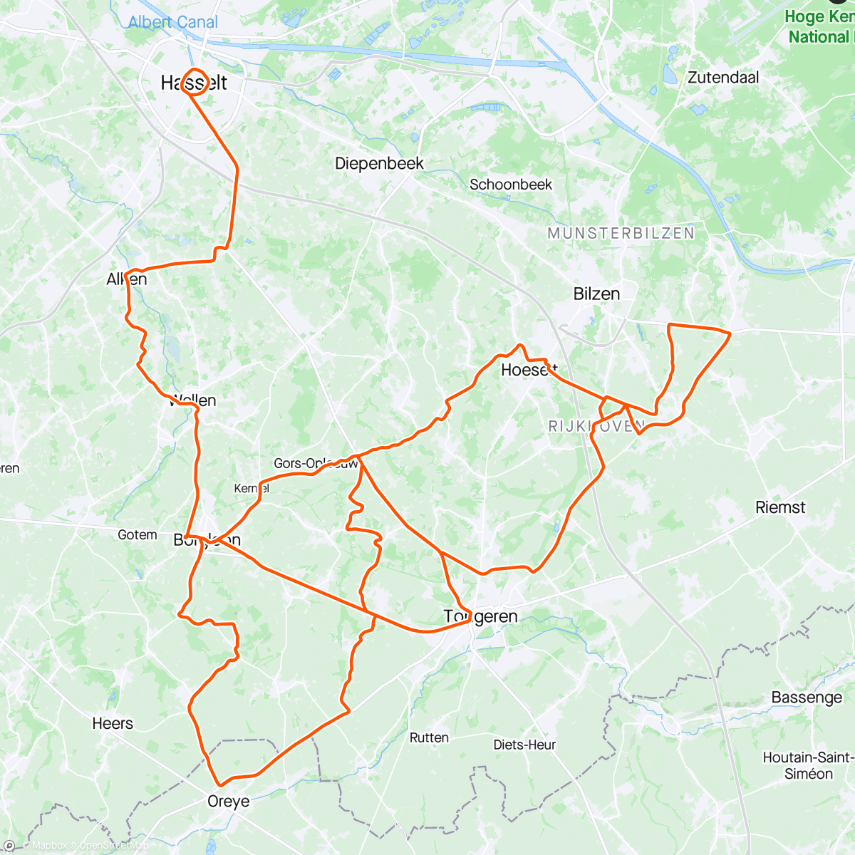Map of the activity, Ronde Van Limburg 🏁