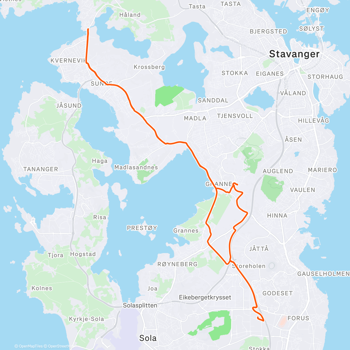 Map of the activity, Morning Ride