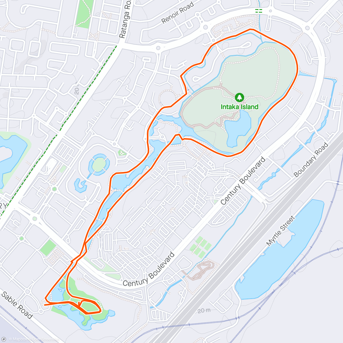 Map of the activity, Century City parkrun🇿🇦