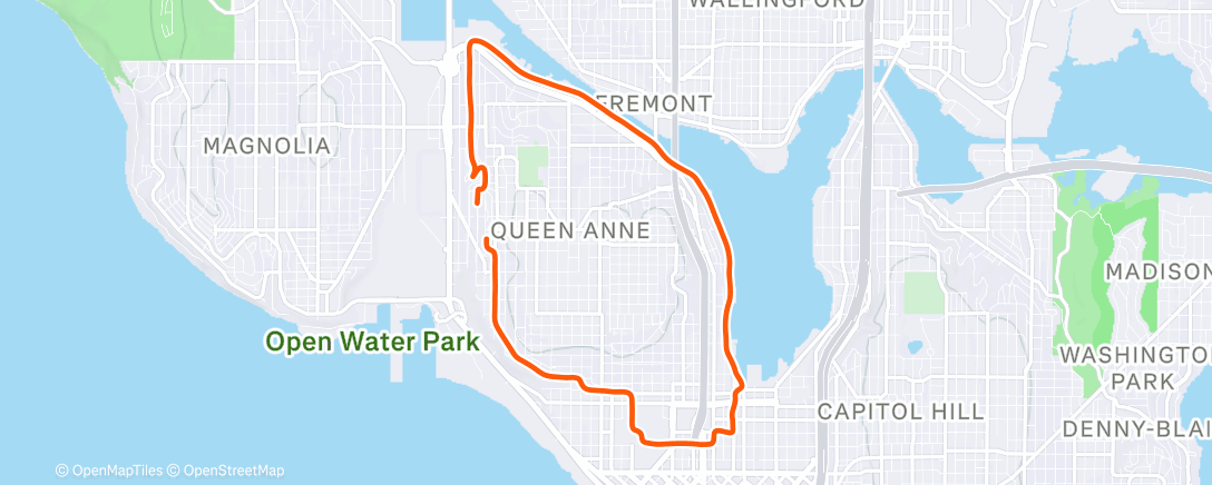 Map of the activity, Morning Run