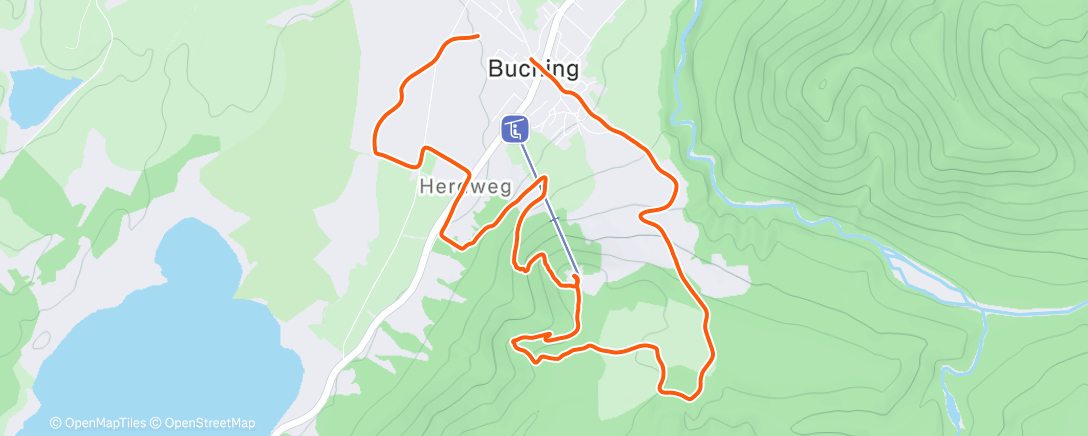 Map of the activity, Afternoon Trail Run