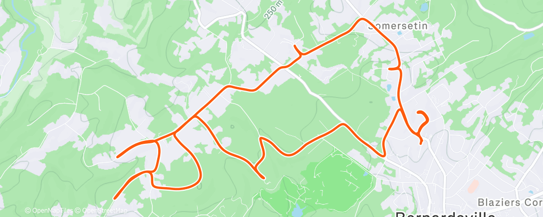 Map of the activity, Morning Run