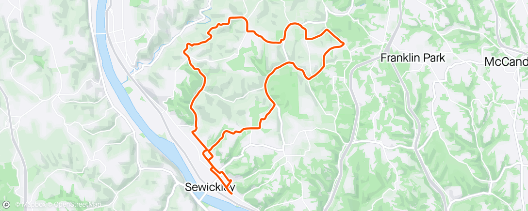 Map of the activity, Couple gravel roads
