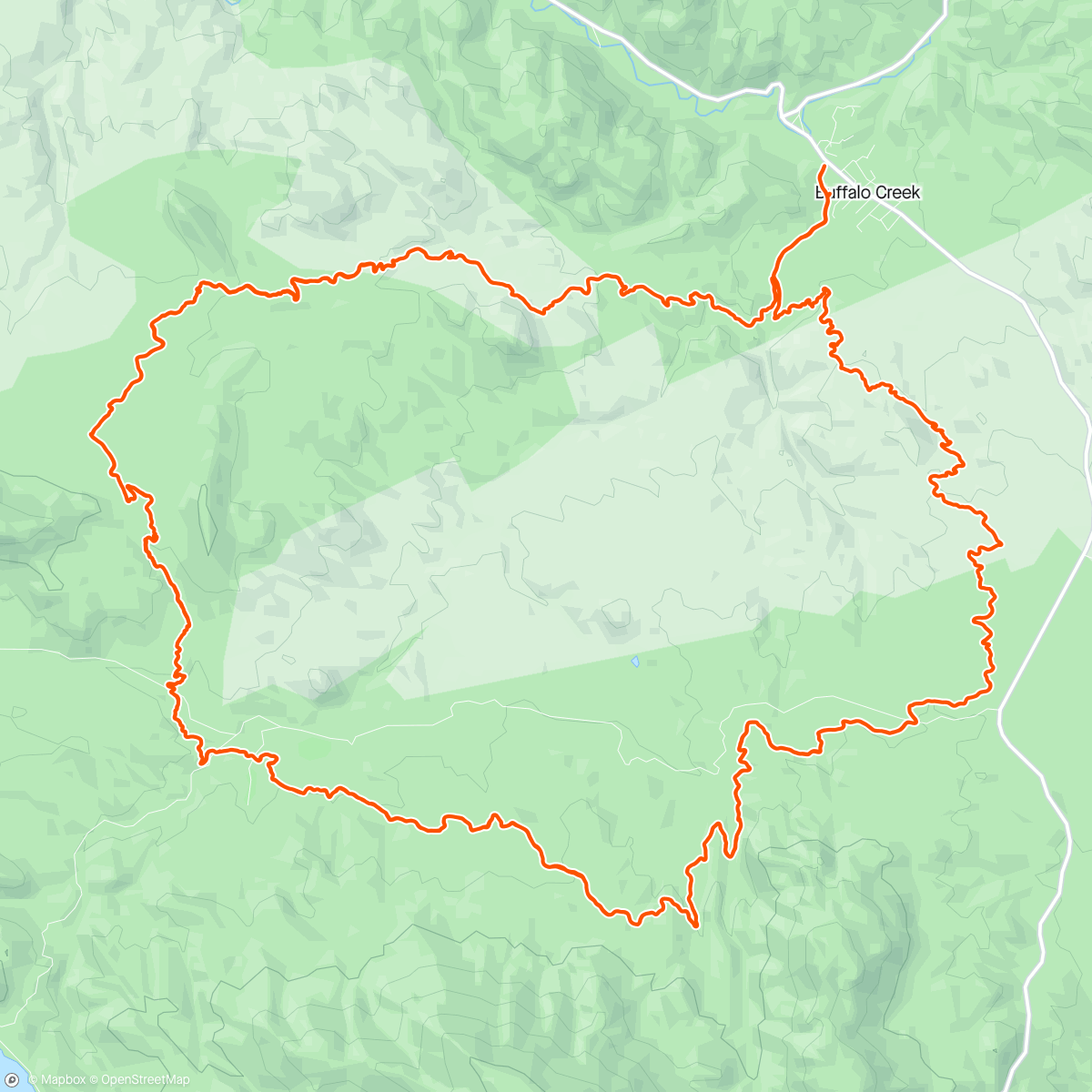 Map of the activity, Buff Creek Opener: 2x Big Loop