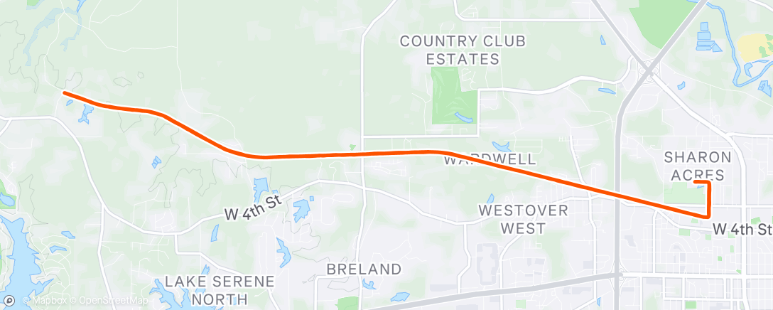 Map of the activity, Afternoon Ride