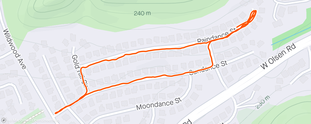 Map of the activity, Morning walk and core exercises