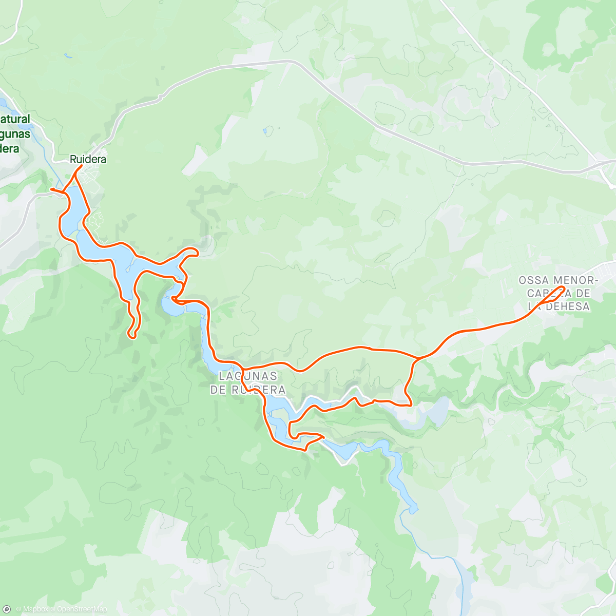 Map of the activity, Paseo por Ruidera