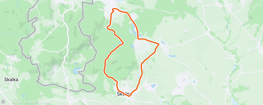 Map of the activity, 15 km @ 5:26/km, 150 up