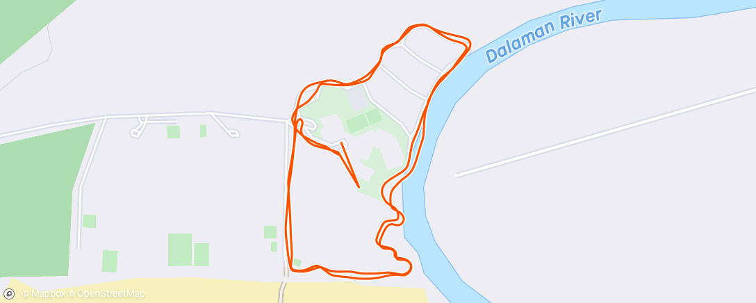 Map of the activity, Couple of pre-breakfast hotel laps