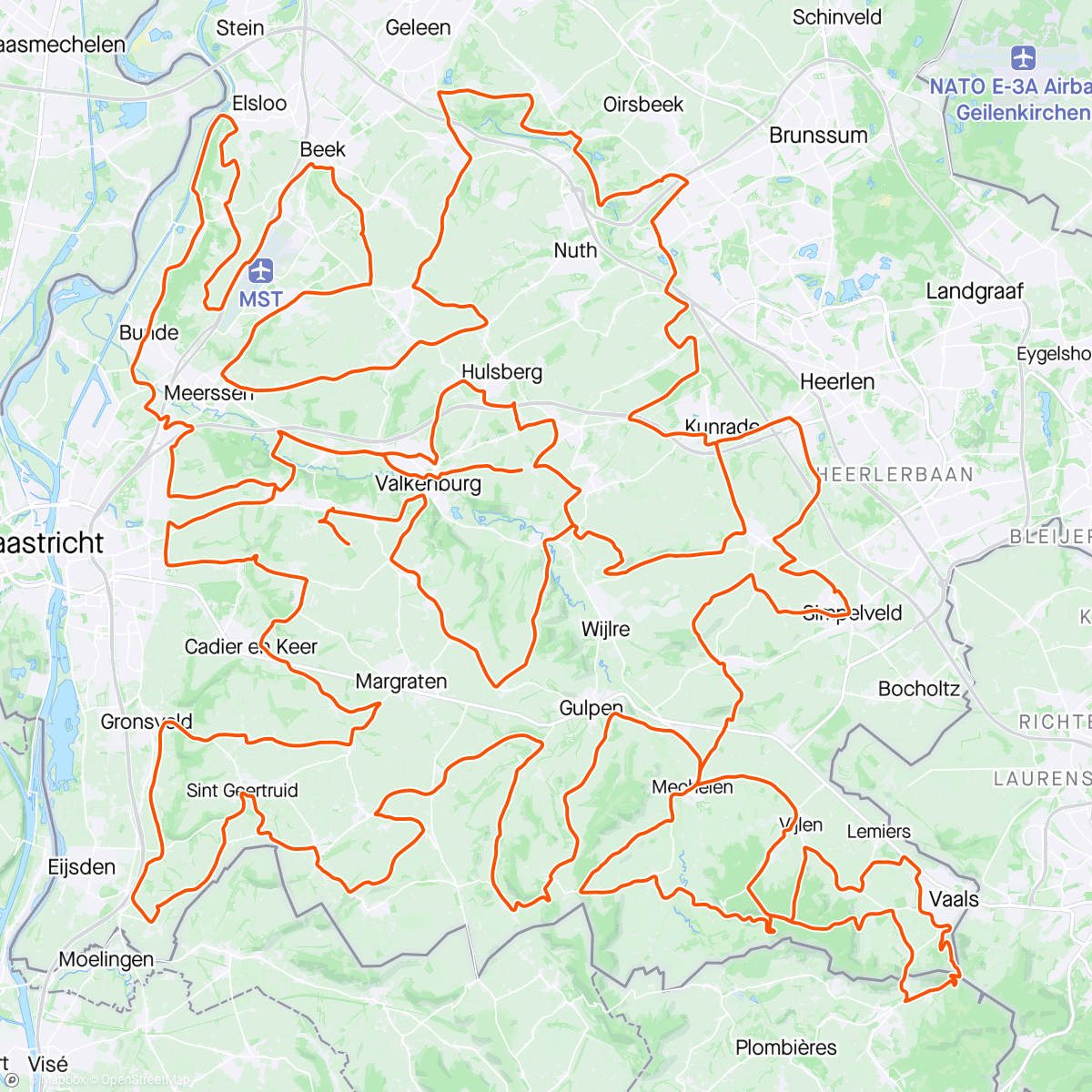 Map of the activity, Amstel Gold 2024