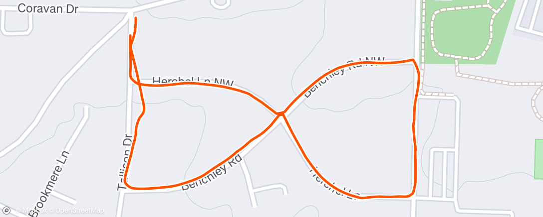 Map of the activity, Afternoon Walk