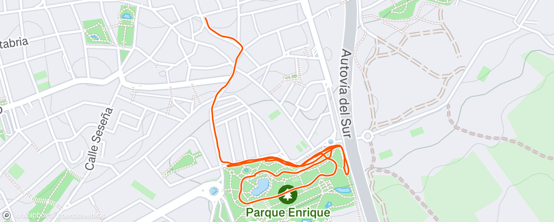 Map of the activity, Carrera de tarde