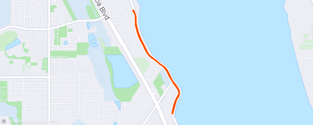Map of the activity, Night Run with J