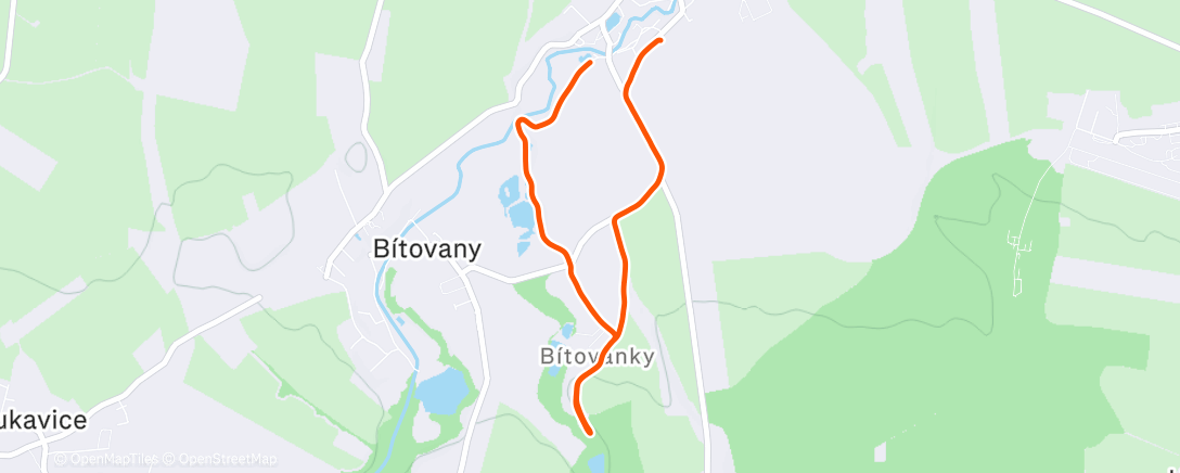 Map of the activity, Morning Walk