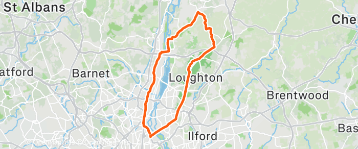 Route map for BEGINNERS G4 WARE (CAFE AT END) – CROOKED BILLET