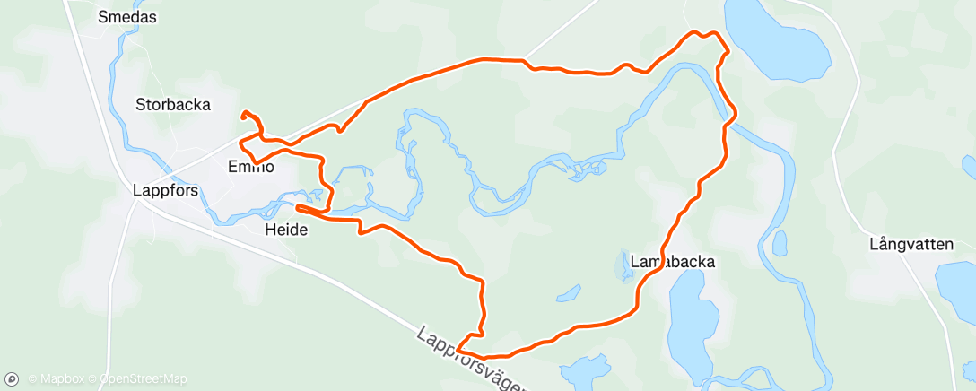 Map of the activity, Lunch Run