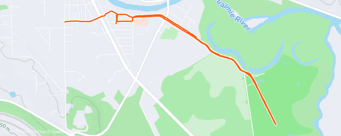 Map of the activity, Afternoon Run