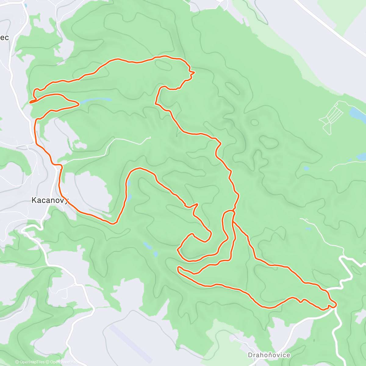 Карта физической активности (Po orienťáckých cestách a pěšinách pépéček)