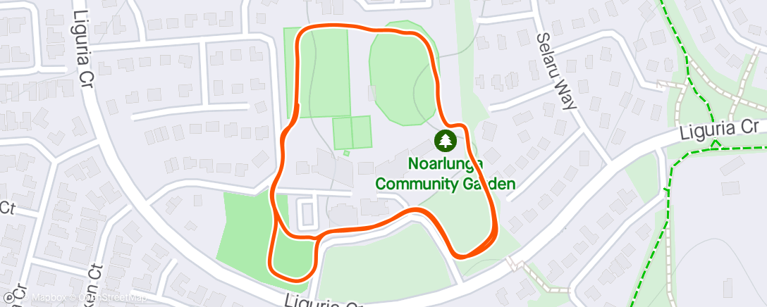 Map of the activity, Cross country practice