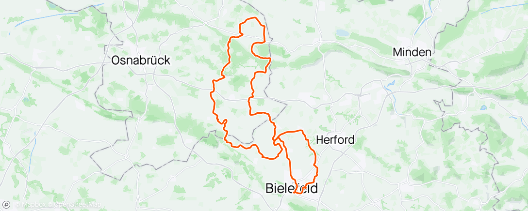 Map of the activity, Shake out ride