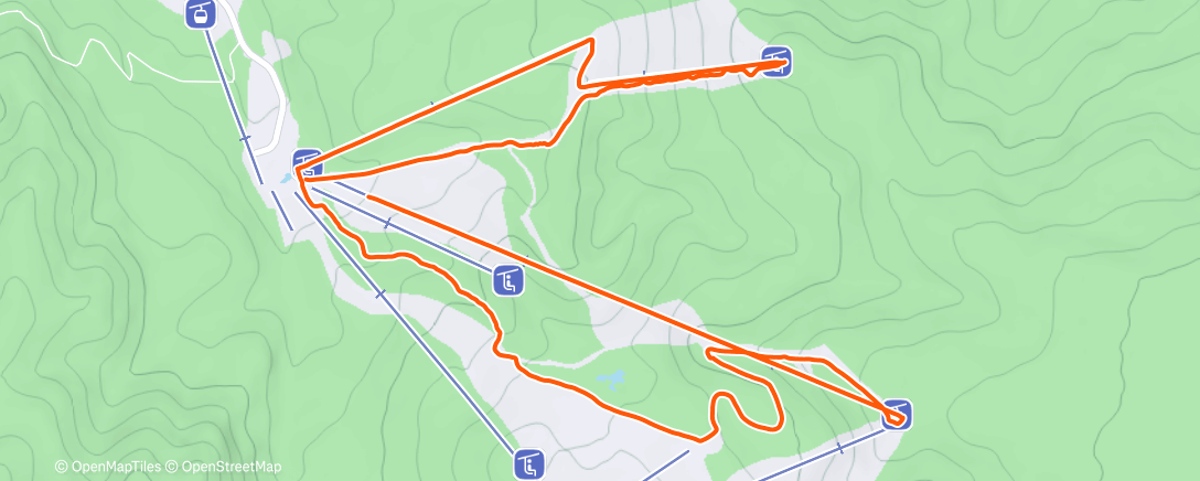 Map of the activity, Afternoon Snowboard
