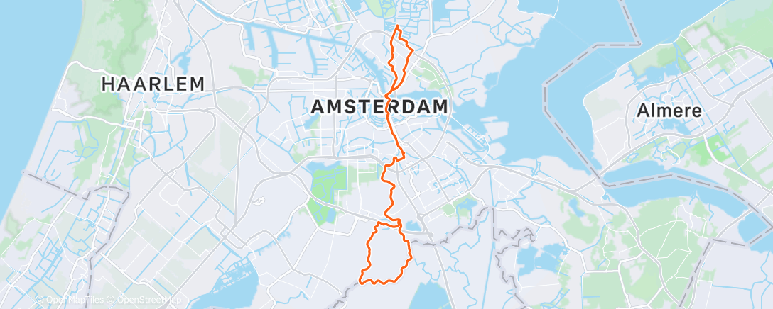 Map of the activity, Утренний велозаезд