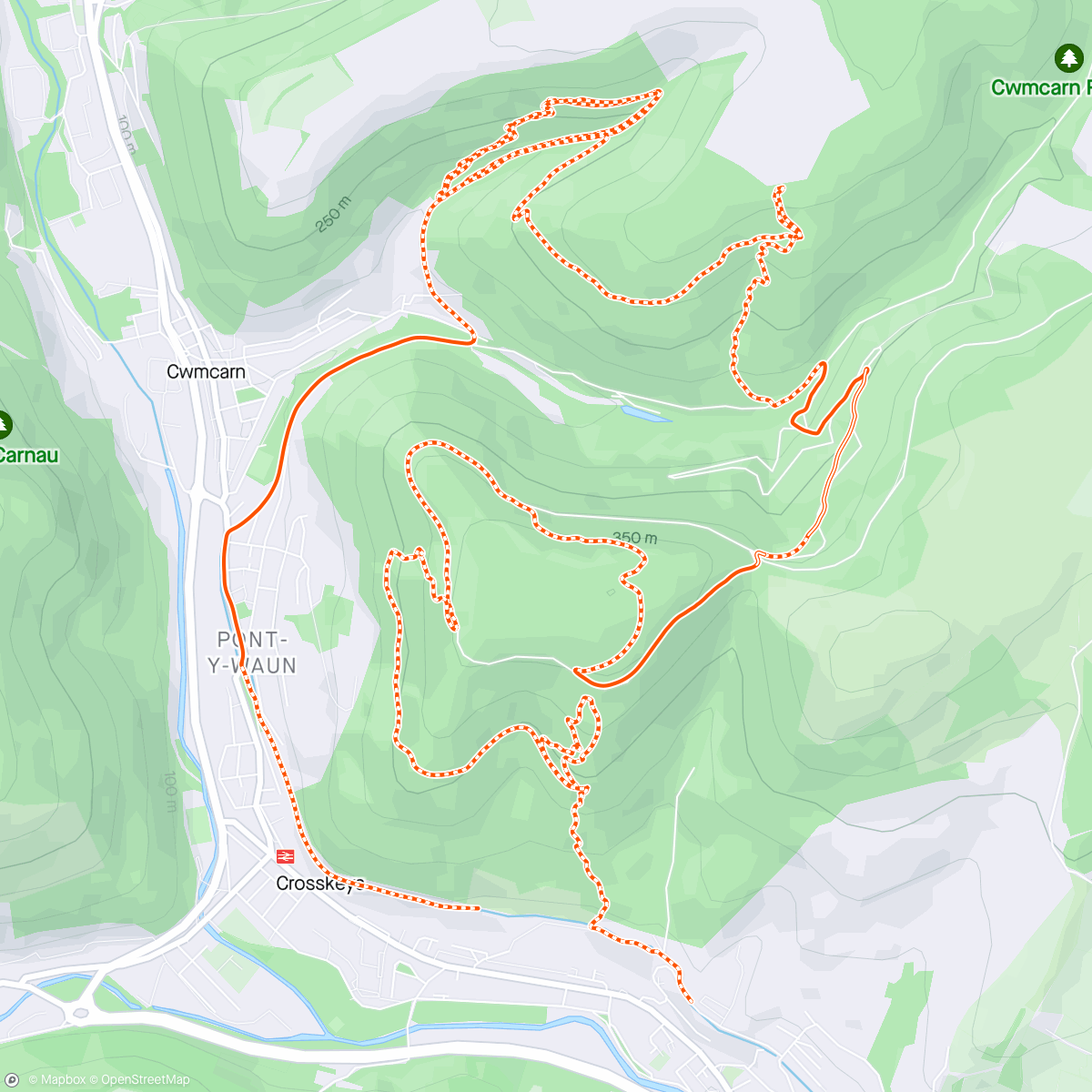 Map of the activity, Lunch E-Mountain Bike Ride