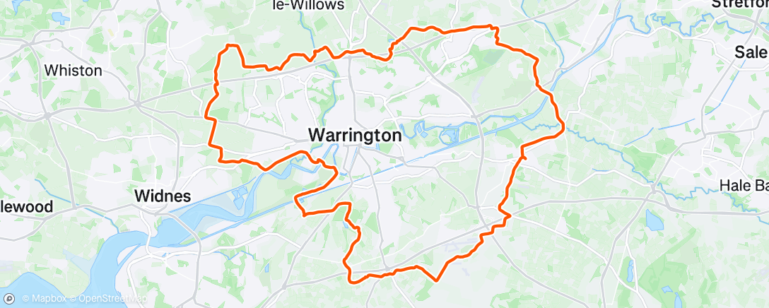 Map of the activity, Warrington Way Ultra