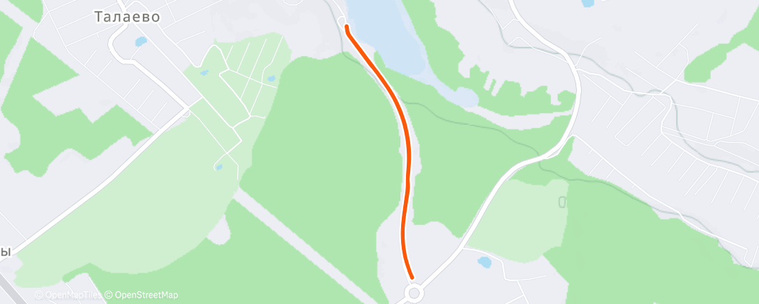 Map of the activity, Северный лыжный заезд (вечер)