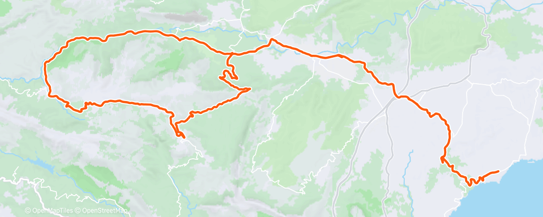 Map of the activity, Cycling