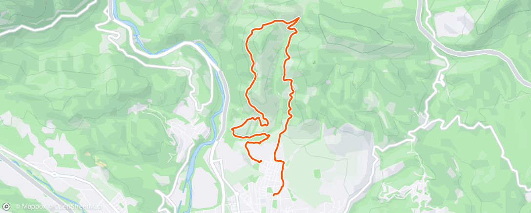 Map of the activity, caminada-correr de tarde