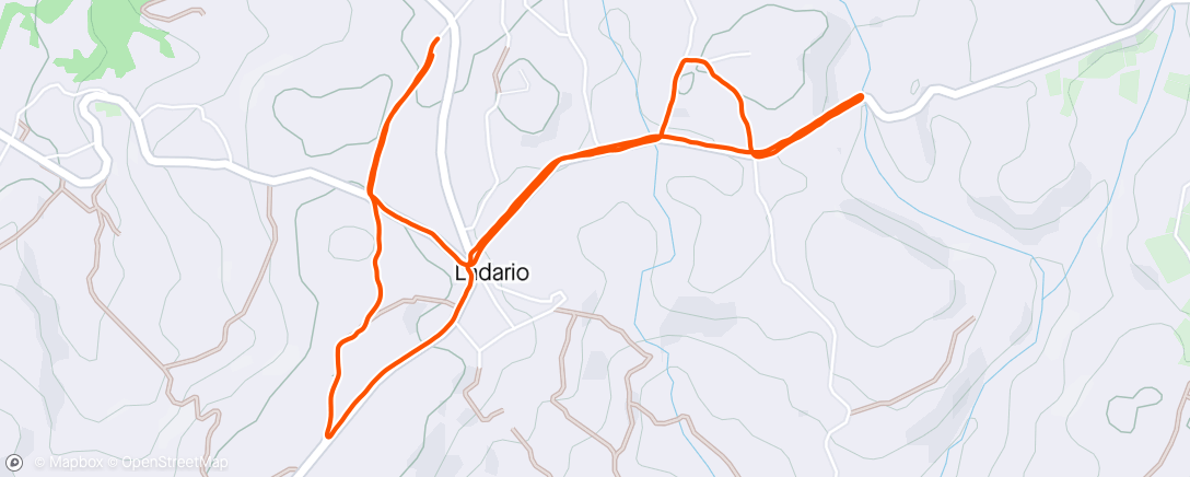 Map of the activity, Corrida ao anoitecer