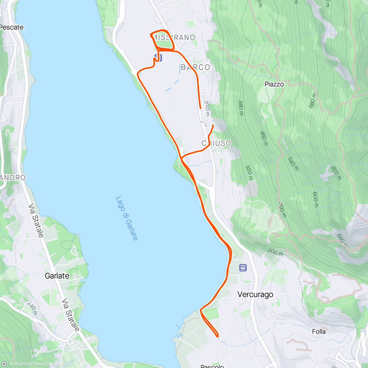 Mapa da atividade, Corsa di inizio settimana