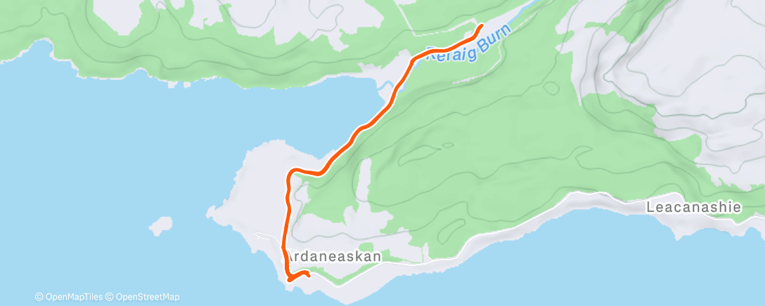 Map of the activity, Afternoon Walk