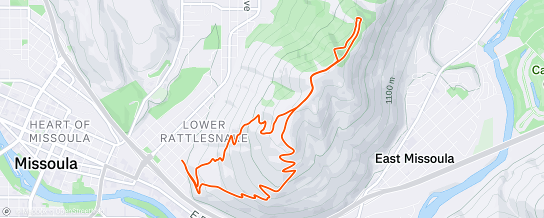 Map of the activity, De-stress myself by running