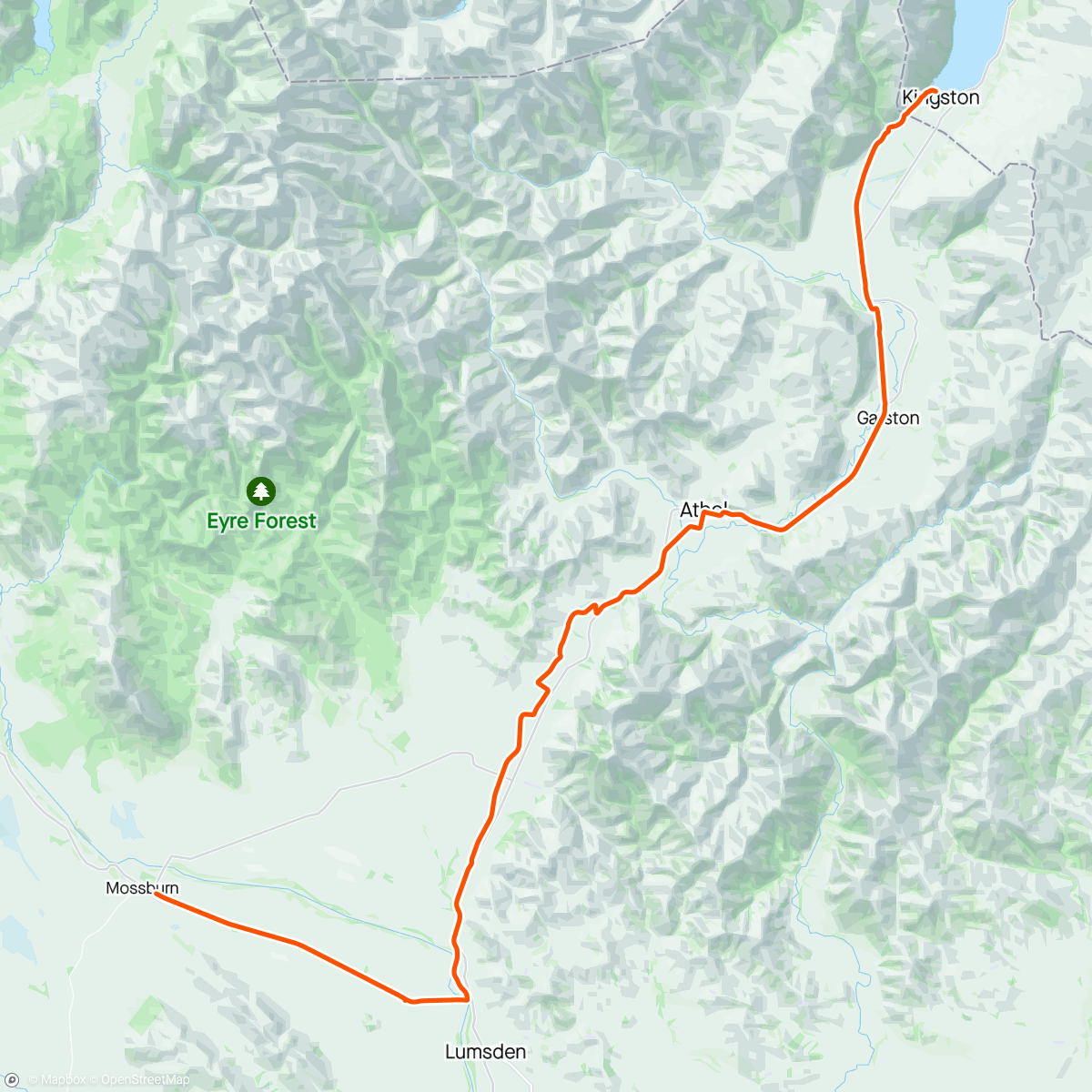 Map of the activity, Around the Mountains - Day 2