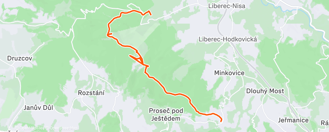 Map of the activity, Morning Hike