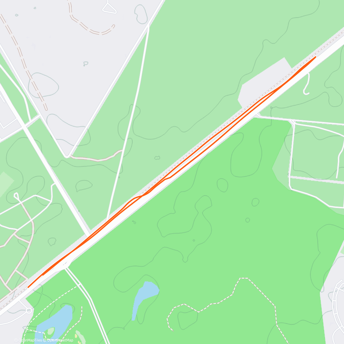 Map of the activity, Afternoon Run